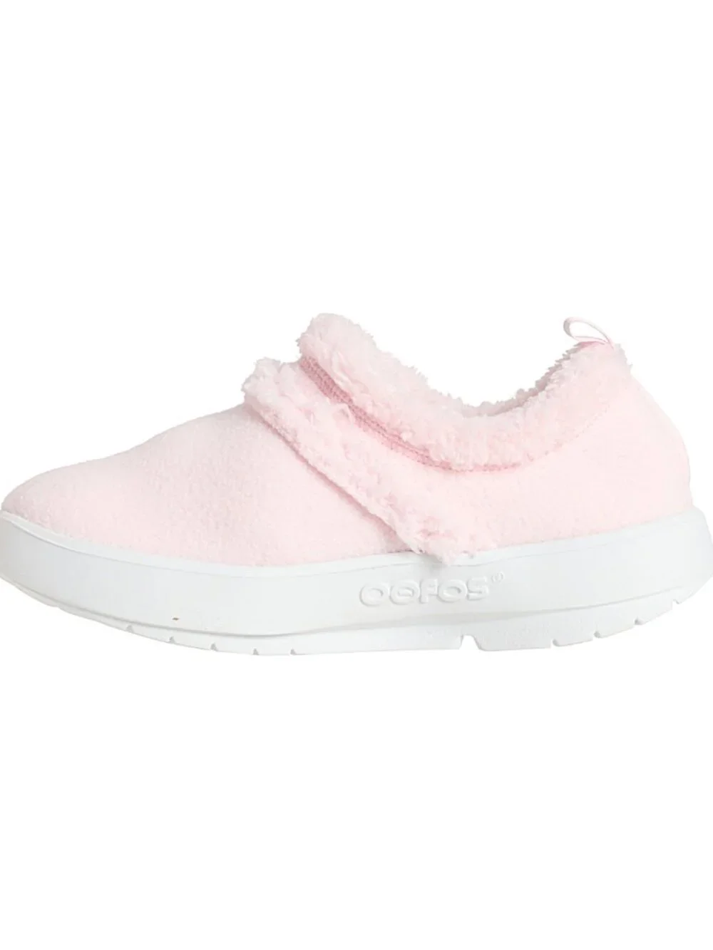 OOFOS Recovery Oocoozie Low Slip On Shoes -White/Pink-